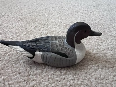 Vintage American Wildlife Collection Wooden Duck Craft-Tex Inc 1985