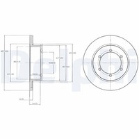 2X Bremsscheibe Delphi BG4218 FüR Nissan Cabstar NT400 F24M F24W DCI F91AN