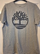 Men's Grey Timberland XL Short Sleeve T-Shirt.