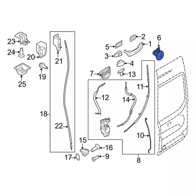 Cilindro de bloqueo original Ford CK4Z-18168-B Foto 2 de 4