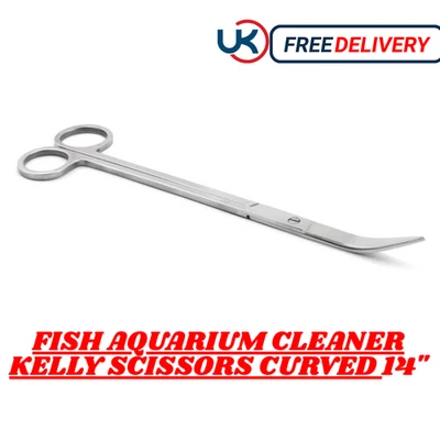 TOOLS MASTERS UK Extra Long 14" Curved Aquarium Scissors – Stainless Steel Aquatic Plant Trimmer
