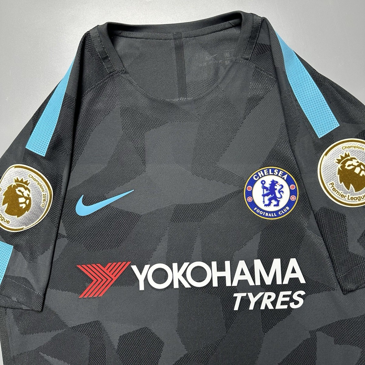 CHELSEA NIKE 2017/2018 FOOTBALL THIRD JERSEY #10 EDEN HAZARD SIZE