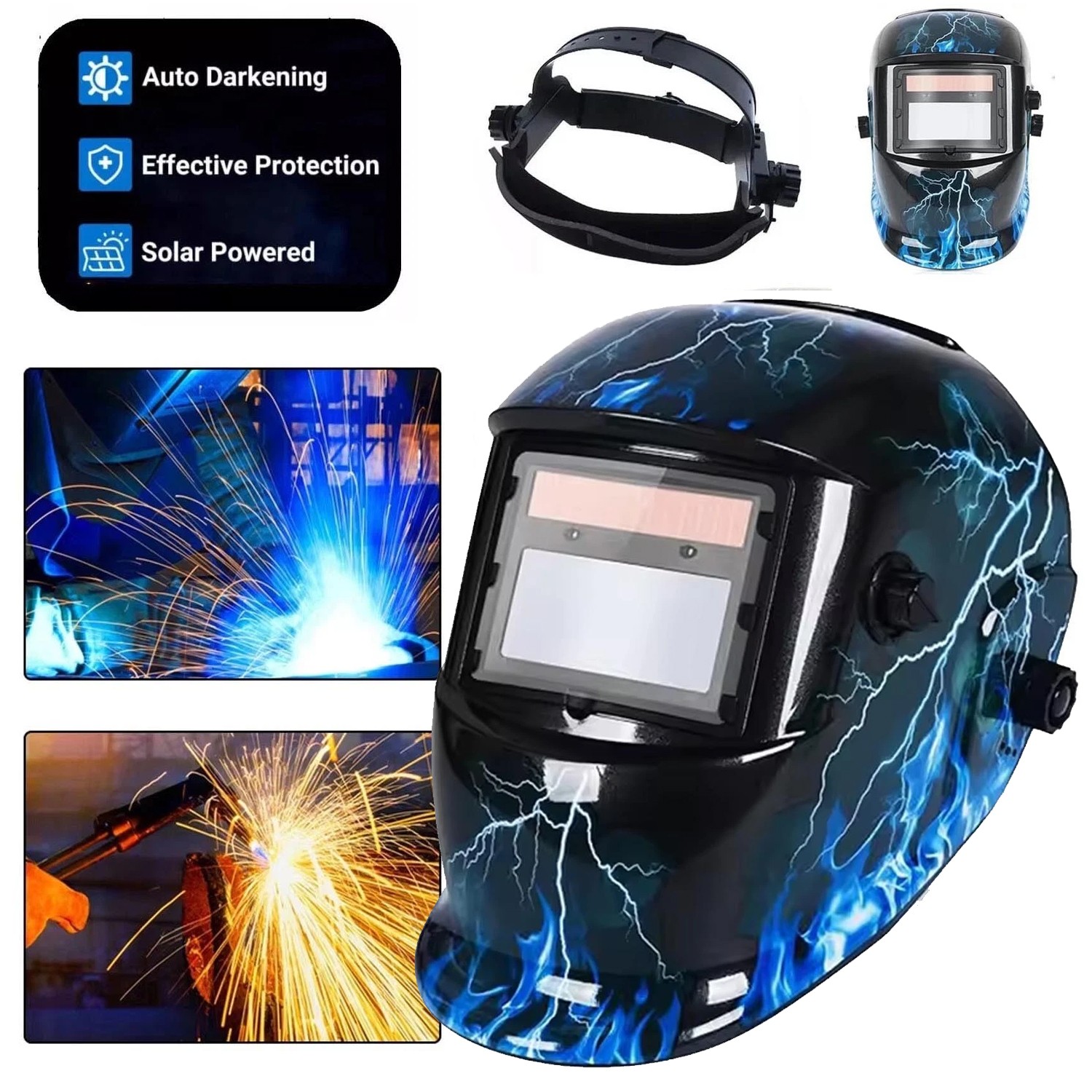 Pro Auto Darkening Hood Mig Tig Arc Welder Mask Us