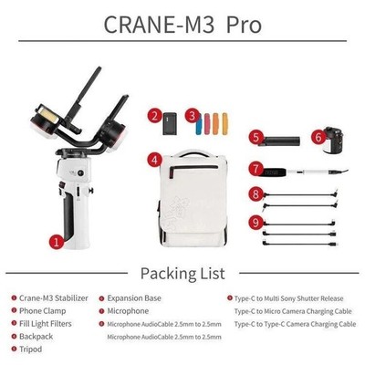 Zhiyun Crane M3 Pro Handlicher Gimbal 3-Achsen-Stabilisator 3-Axis-Stabilizer