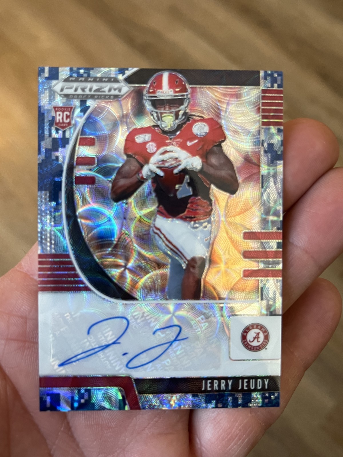 2020 Panini Prizm Draft Picks Rookie Auto /25! Jerry Jeudy Camo Prizm SSP!