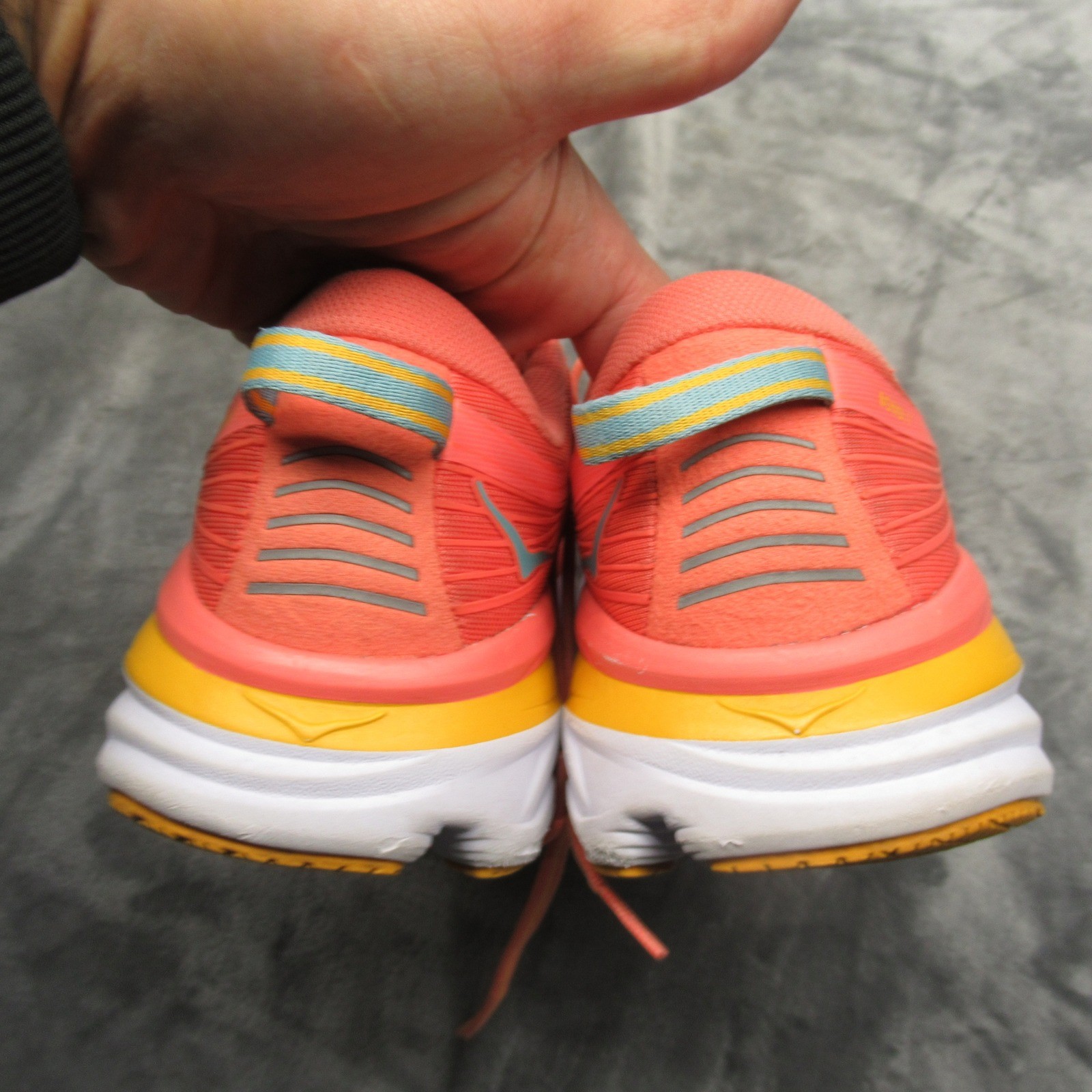 Hoka Bondi 7 Womens Shoes 8 Salmon Running Lightweight Jog Gym Active Hike Jog thumbnail 12