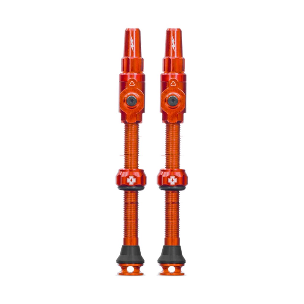 Muc-Off Big Bore Lite Orange Tubeless Valve Stems - CNC Machined Aluminum, High