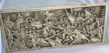 1950’s Wall Hanging 3D Resin Chinese Raised Relief Wall Plaque