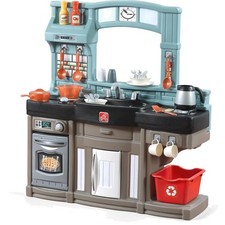 Kids Kitchen Playset Plastic 25 Accessories Lights Sounds Indoor Outdoor