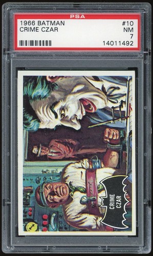 1966 Topps Batman Black Bat #10 Crime Czar — PSA 7