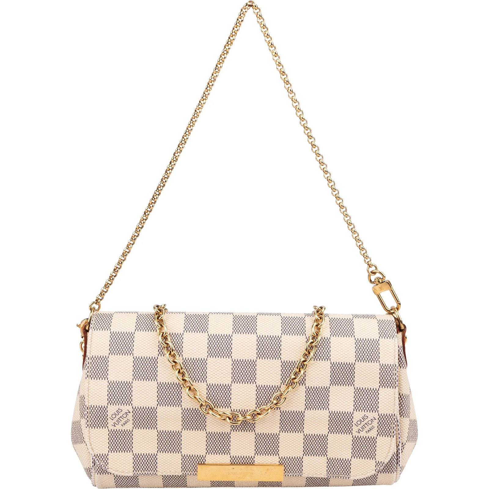 Louis Vuitton Monogram Damier Azur Canvas Favorite PM Crossbody Bag Purse