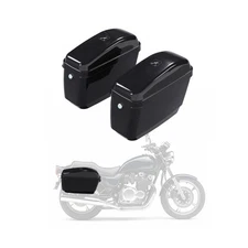 ECOTRIC 45L Motorcycle Hard Saddle Bags W/Lock Compatible with Harley Davidso...