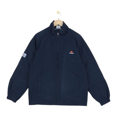 Vintage Ellesse Jacke Herren Größe M Blau 90s Full Zip Classic Casuals