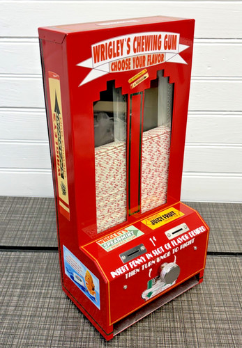 Vintage Wrigley's Chewing Gum Vending Machine 1 Cent “Choose Your Flavor” Vendor
