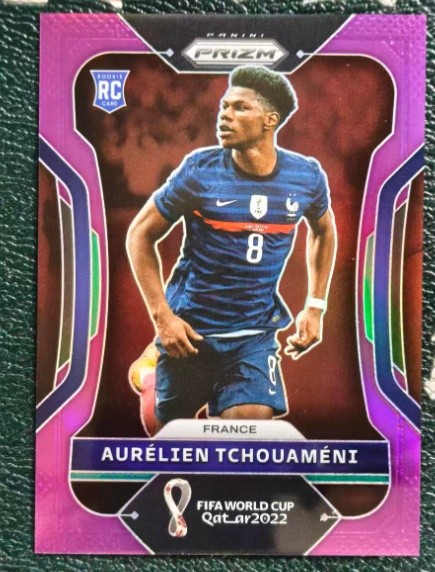 Aurélien Tchouaméni 2022 Panini Prizm Fifa World Cup Qatar Purple RC /199 #97