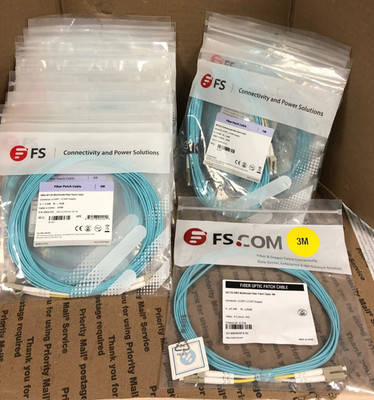 NEW! (LOT OF 18) FS 50/125 Multimode Fiber Patch Cable LC-UPC - LC-UPC DUPLEX