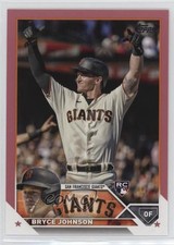 2023 Topps Series 2 Mother's Day Hot Pink 28/50 Bryce Johnson #571 0x8e