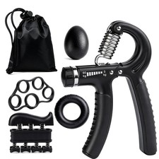 Hand Grip Strength Trainer Kit, 5 Pack Forearm Gripper Strengthener Adjustabl...