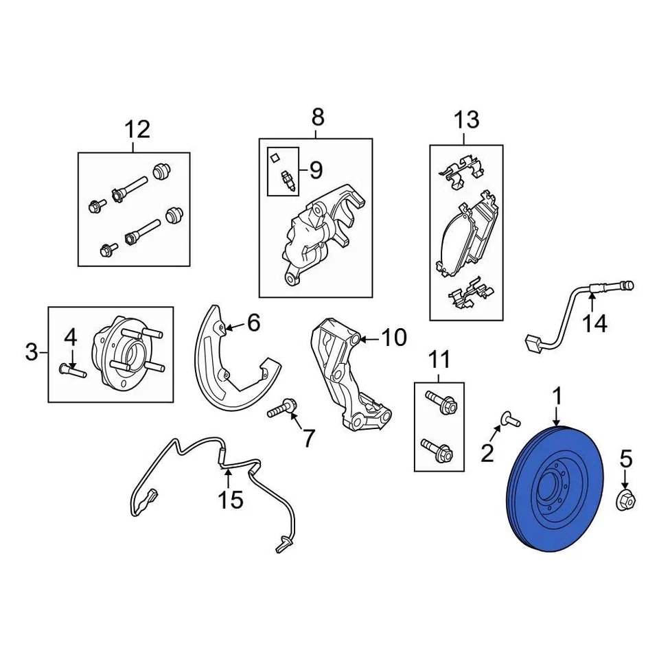 For Ford Explorer 2011-2019 Ford CB5Z1125A Front Disc Brake Rotor Foto 3 de 4