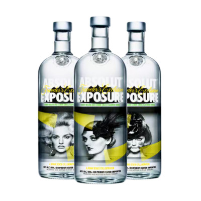 Absolut Vodka 1L Exposure 3er Set   Limited Edition 2013 - Wodka Sammleredition