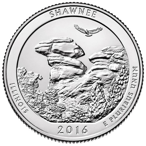 2016 P Shawnee American the Beautiful (ND) ATB National Park Quarter Coins Clad - Picture 3 of 3