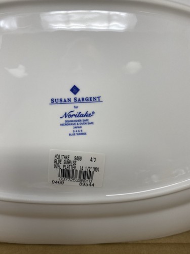 NORITAKE - SUSAN SARGENT - BLUE SUNRISE - PLATTER 14 1/2" 9469 - Picture 4 of 8