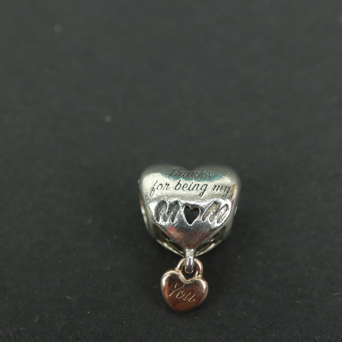 Heartfelt Charm Thank You For Being My Mum Pandora Charm Authentic