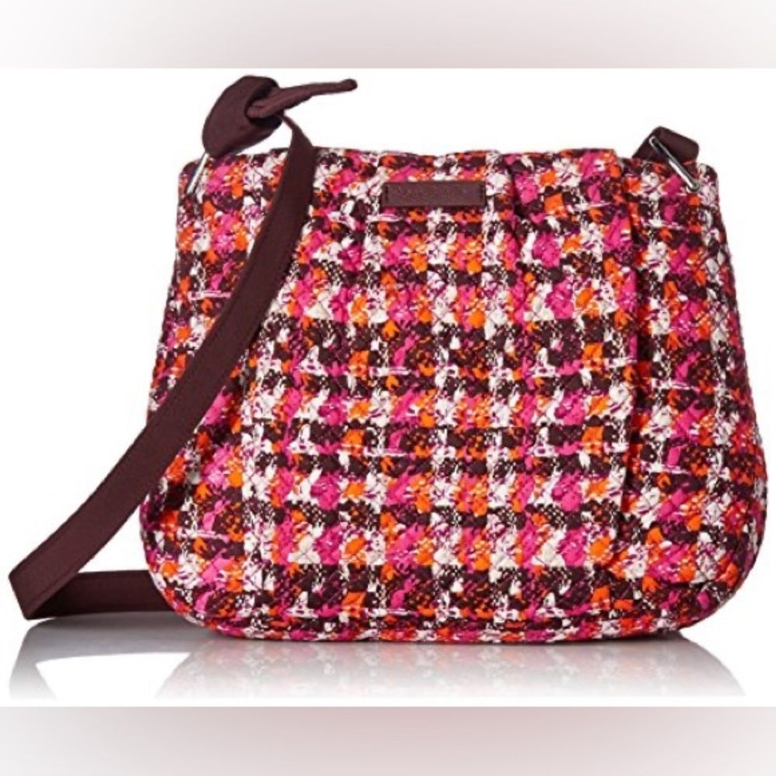 Vera Bradley Hadley Houndstooth Crossbody Bag Stylish Compact Shoulder Purse