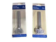 2 Gate House 4" Slide Bolt Entry Door Security Guard 0308720 Satin Nickel Finish