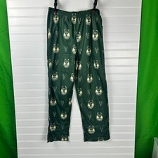 NBA Milwaukee Bucks Sleep Lounge Pants Boys M 10 Green Elastic Waist Sleepwear