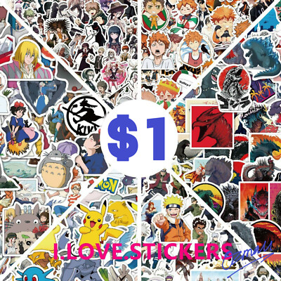 800+ Various 50pcs Cartoon Kids/ Anime/ Movie &TV Stickers Waterproof ...