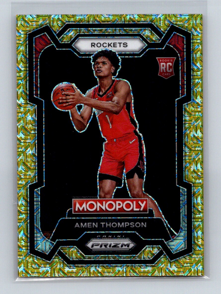 2023-24 Panini Prizm Monopoly Amen Thompson #33 Gold Millionaire 