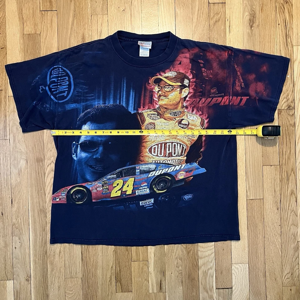 Chase Authentics NASCAR Jeff Gordon #24 All Over Print XL Navy T Shirt - Image 4 of 4