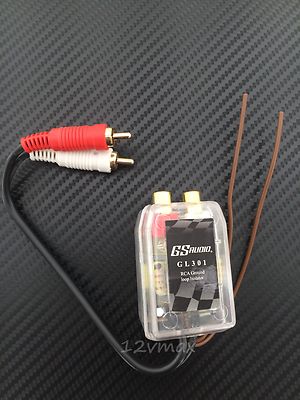 Laroal 4 kanaals RCA audio ruisfilter, onderdrukker, aardlusisolator, 50W auto audio ruisisolator voor versterker luidspreker auto audiosystemen (65 cm