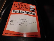 Sams Photofact CB Radio Series Servicing Data Repair Magazine CB-104