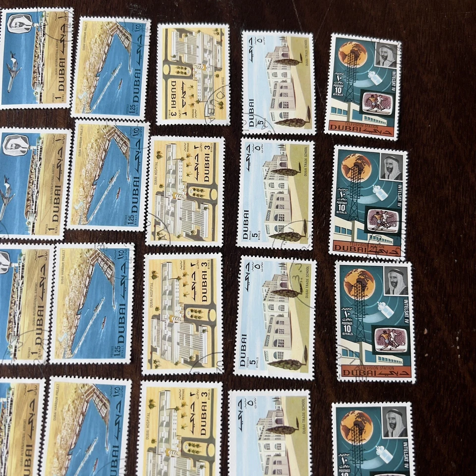 LOTE DE SELLOS DUBAI INVERSOR LOTE DE 5 JUEGOS DE 10 SELLOS DIFERENTES Foto 4 de 4