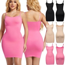 Shapewear Slip Dress for Women Tummy Control Camisole Full Slip Under Dress Slim