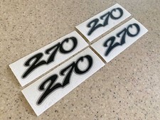 Sea Ray 270 Vintage Boat Model Number Decals Black Silver Vinyl 4-Pak FREE SHIP!