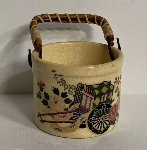 Vintage Satsuma Miniature Bucket. Made In Japan