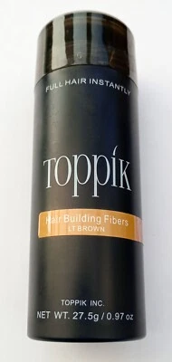 TOPPIK Hair Thickening Fibres 27.5g LIGHT BROWN Thinning Hair Solution UNISEX .