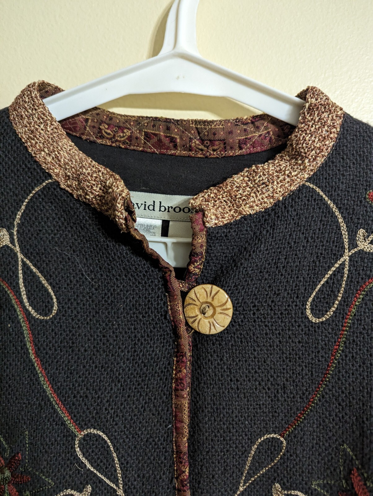 David Brooks Large Embroidered, Patchwork Jacket,… - image 3