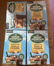Green Mountain Coffee Roasters Brew Over Ice Vanilla Caramel 48 Count old stock