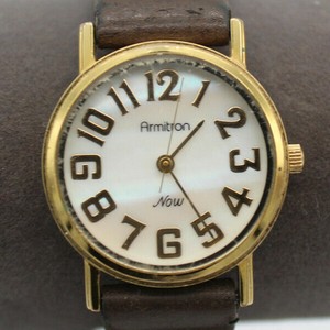 Armitron Woman's Watch 2 piece Brown Leather Band with Mother of Pearl Face | eBay