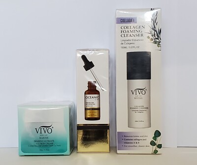 VIVO Per Lei Revival Marine All Skin Cream + Peptide Face Serum + Collagen Clean