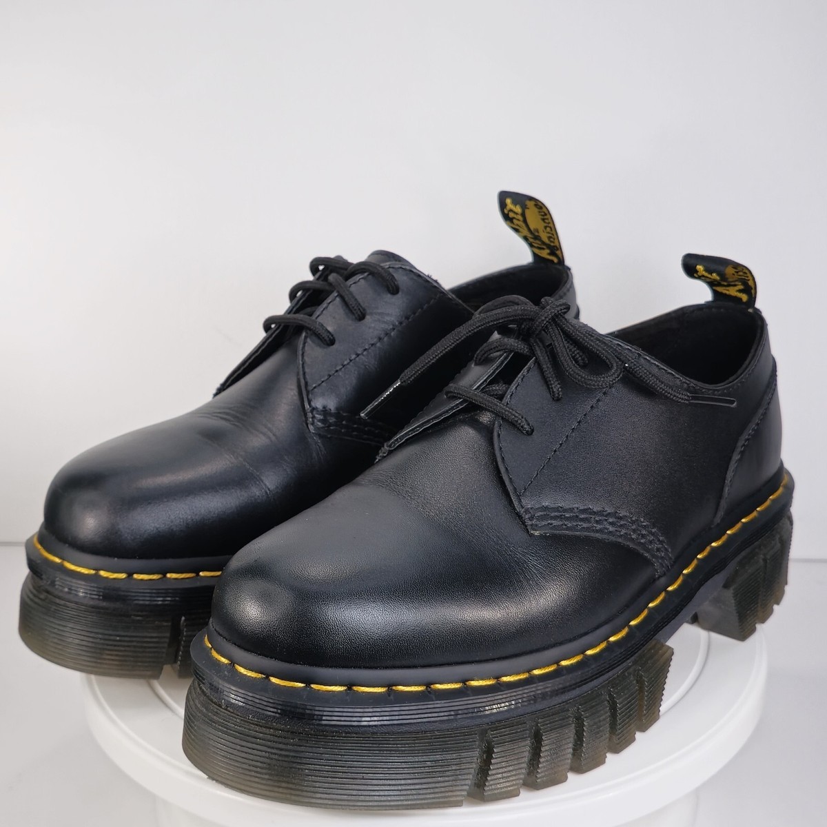 DR. MARTENS AUDRICK 3 EYE SHOES PLATFORM WOMENS US 9 BLACK