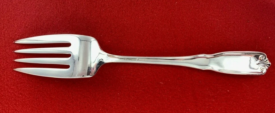 Westmorland Sterling Silver Milburn Rose No Monogram 8" Cold Meat Fork  177195J Foto 2 de 2