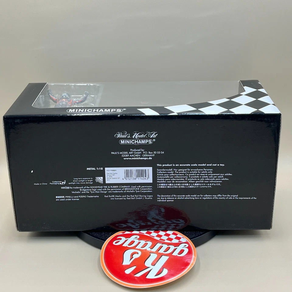 MINICHAMPS 1/18 Red Bull Renault RB7 Sebastian Vettel Spanish GP 2011 113110501 - Image 3 of 4