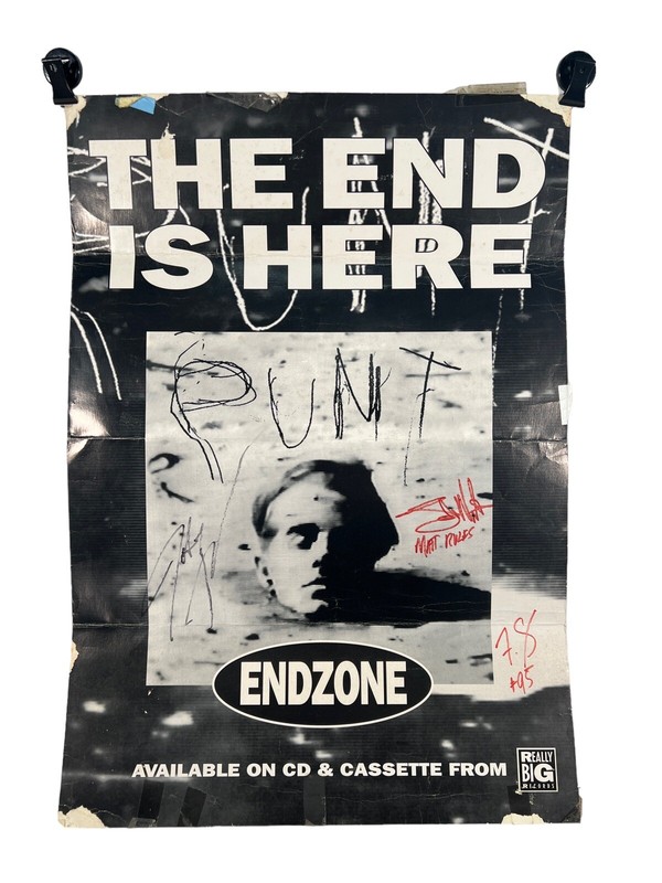 Rare End Zone The End Is Near Autographed Promo Poster Really Big Records