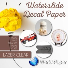 Premium LASER CLEAR  Waterslide Decal Transfer Paper 11"x17" 10 sheets