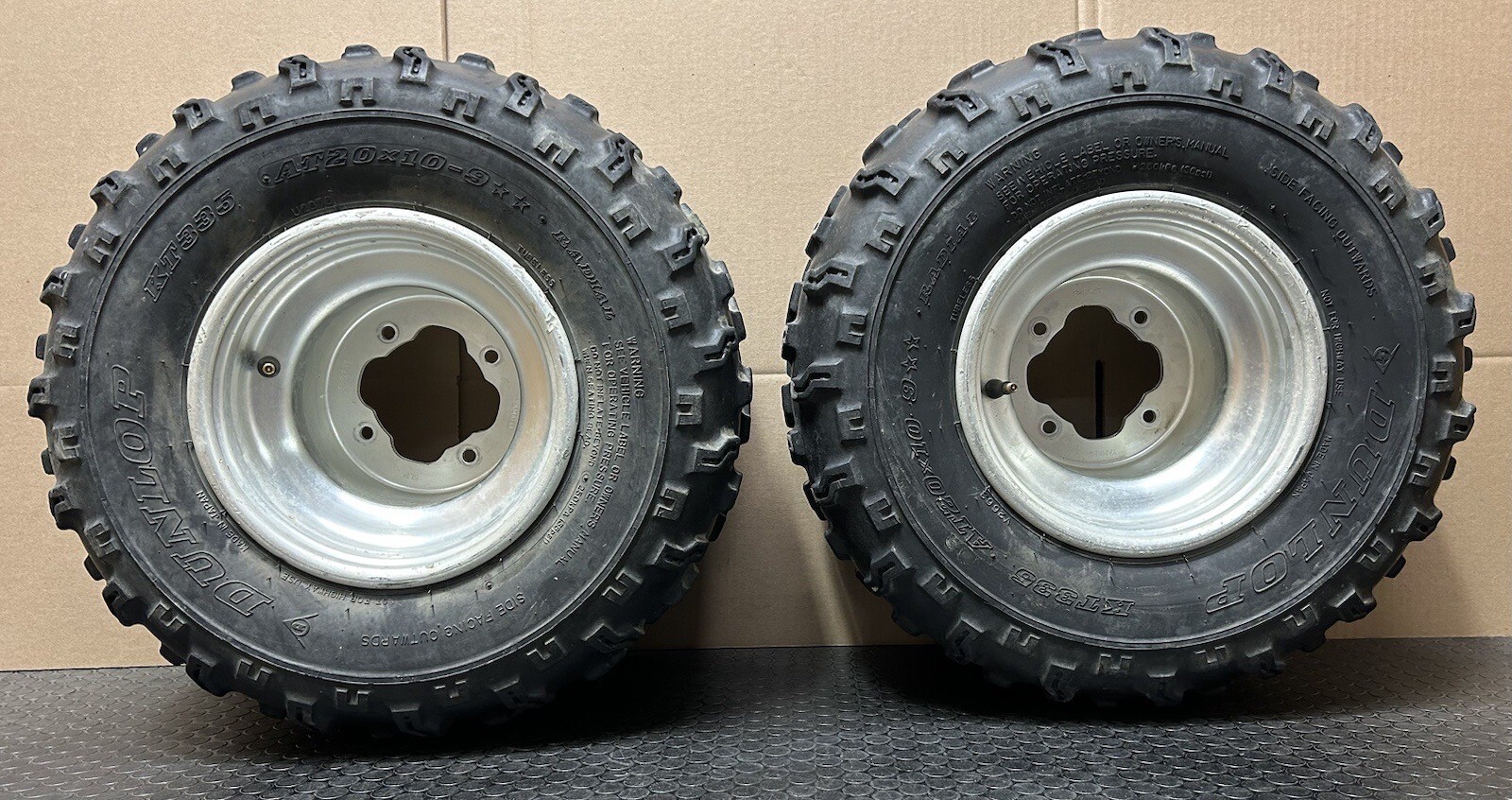 Yamaha Raptor Banshee 4x115 Rear Rims Wheels Rim Wheel DUNLOP KT335